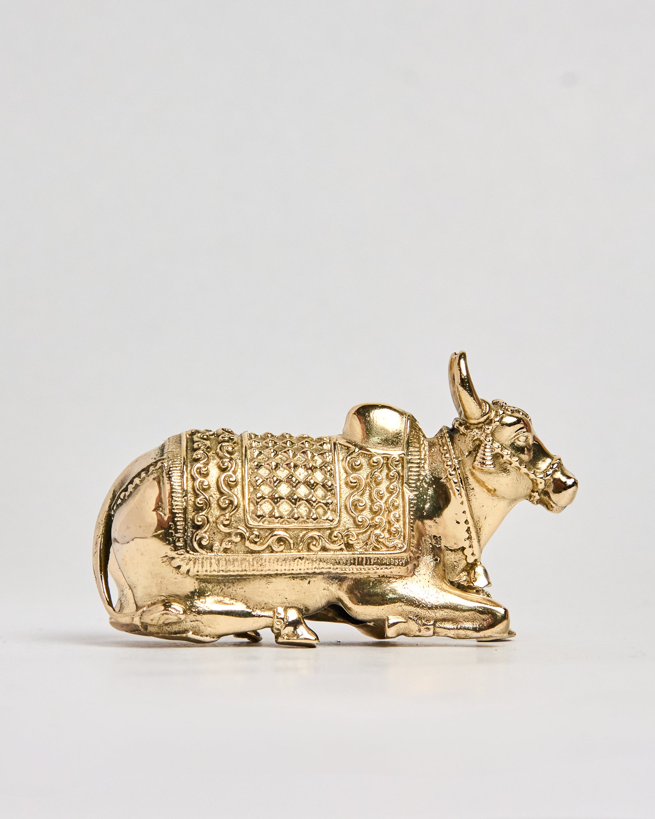Brass Nandi Statue – 1.75 Inch | Sacred Bull of Shiva for Devotion & Strength